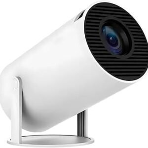 Mini Projetor Portátil 5G Wi-Fi 6 Bluetooth 5.0 Android 11 4K 1080P Full HD 8000 Lumens LED Auto Correção Trapezoidal Horizontal Rotação 180° Ideal para Projeções Cinemáticas