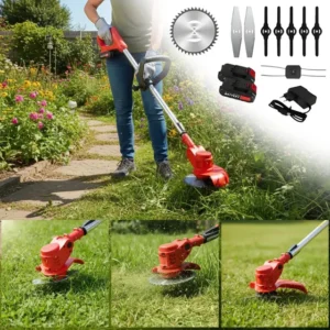 Roçadeira Sem Fio Knakasaki 48v 1580w Aparador De Grama Bateria Preto